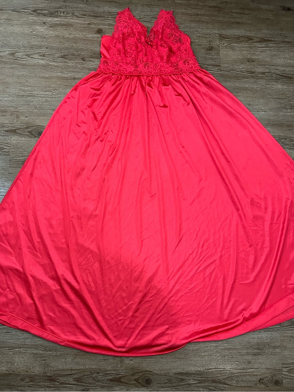 Red Lace Maxi Slip for Women